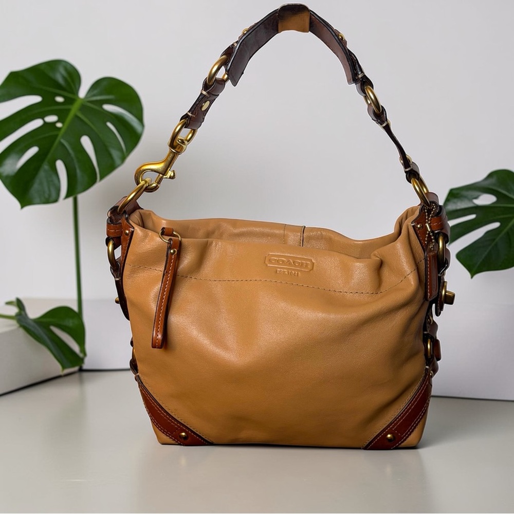 Vintage Carly Large Slouchy Hobo in Tan/Brown